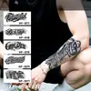 Adesivos de Tatuagem Temporária de Letras Herbais para Homens, à Prova d'Água, Duradouros, Tatuagem Semi-Permanente Simulada Não Refletiva, Letras Florais para Braços e Ombros de Mulheres