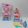 Simulação transfronteiriça bebê boneca água potável renascimento vinil boneca 9 polegadas boneca cadeira de jantar utensílios de mesa casa de brincar brinquedos