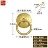 Anel de Porta Redondo de Cobre Puro Estilo Chinês Antigo, Puxador de Porta de Armário de Bronze, Anel de Porta Puxador de Cobre Retrô Acessórios Decorativos de Cobre