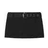 Atacado de Fabricantes de Roupas Femininas Transfronteiriças Primavera 2026 Novo Estilo Europeu e Americano Moda Sexy Hot Girl Calça Saia de Cor Sólida com Cinto
