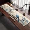 Camino de mesa estilo chino con bandera de té, absorbente, de secado rápido, mantel largo de alta calidad para el hogar, no lavable, paño de cocina zen.