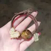 Ins Faixa de Cabelo Colorida com Frutas Feminina Menina Fofa Faixa para Couro Cabeludo Faixa de Cabelo Alta Elasticidade Couro Grosso Conjunto Corda de Cabelo Novo Estilo