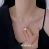 Novo Colar de Pérola Única Estilo Coreano 10mm para Mulheres, Luxo Acessível de Nicho, Alto Padrão, Simples Elegante, Corrente Clavicular Francesa