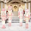 Decoración Navideña Cascanueces Soldado Navideño Letrero Exterior Decoración Patio Jardín Césped Porche Tarjeta de Inserción en el Suelo