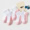 Calcetines de Malla de Color Sólido Primavera y Verano Delgados Calcetines de Algodón para Niños Calcetines para Niños y Niñas Calcetines de Estudiante Calcetines para Niños con Combinación de Colores Venta al por Mayor