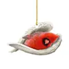 Pendente Acrílico Pássaro Vermelho Novo da Amazon para Carro, Árvore de Natal, Decoração de Casa