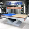 Mesa de Billar Redonda para Bares, KTVs, Lugares de Fiesta, Mesa de Billar Estilo Americano Ocho Bola Negra Estándar para Adultos, Interior Dos en Uno