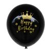 Balão digital de aniversário de 12 polegadas, azul, dourado, preto, rosa, coroa, 16 anos, 18 anos, 30 anos, 40 anos, 50 anos