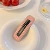 Pinza para el cabello de cuero estilo coreano, pinza para el cabello roto con flequillo lateral para mujer, tocado para niña, pinza para el cabello en la parte posterior de la cabeza, accesorios para el cabello de celebridades de Internet, pinza BB