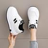 Zapatos Blancos para Mujer Primavera 2025 Nuevo Estilo Trendy Caliente Suela Ligera Suave Versátil Suela Gruesa Tenis Deportivos y de Ocio