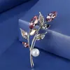 Broche de piedra ojo de gato moda femenina personalidad versátil corsage suéter cheongsam traje atmosférico ropa fija abrigo adornos