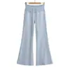 Xz24499 Invierno Nuevo Cintura Baja Largo Hasta el Suelo Sueltos Acampanados Pantalones de Chándal Pantalones Casuales Estilo Europeo y Americano Finos Pantalones con Cordón