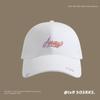 Gorra de béisbol rosa rígida para mujer, estilo coreano 2023, combinable con todo, de ala ancha y moderna, con cara visible y parasol pequeño.