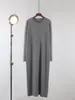 Vestido de Punto Coreano Extra Largo por Encima de la Rodilla para Mujer Otoño e Invierno, Suéter Vestido Base Holgado Estilo Perezoso