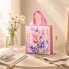 Pintura al óleo transfronteriza Lavanda Exquisita Bolsa Pequeña Tela No Tejida Exquisita Bolsa de Regalo para Empaque Bolsa de Regalo Cumpleaños Infantil