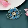 Aleación Electróforesis Alta Precisión Goteo de Aceite Imitación Jade Cloisonné Flor de Mariposa Flor de Moneda de Cobre Pieza para Cabello Estilo Antiguo DIY Accesorio