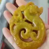 Jade Antiguo, Artesanía de Jade Antigua, Artículos de Jade con Pátina, Artículos Varios Antiguos, Artículos Viejos, Piezas de Mano de Jade Xiu, Adornos Dobles de Dragón de Jade