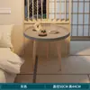 Mesa redonda pequeña nórdica, mesa de centro, mesa auxiliar para sofá, balcón, dormitorio, mesa de centro redonda simple para sala de estar de apartamento de alquiler