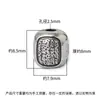 Plata de Ley S925 Cinco Sutras Estilo Antiguo Cuentas Barril Cuentas para Cintura Cuentas Espaciadoras Cadena de Cuentas Hecha a Mano Accesorios para Pulseras de Joyería DIY