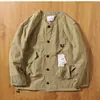 Chaqueta Casual Suelta Estilo Montaña para Exteriores Tendencia Hombres Primavera y Otoño Retro Americano Cuello Redondo Simple Chaqueta de Trabajo en Capas