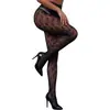 Pantalones Sexy de Malla Hueca F-Pants Medias de Red para Halloween Leggings Sexy de Tentación de Chica Caliente Europeos y Americanos con Pie Medias de Red