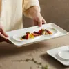 Prato Ocidental Dehua Prato de Sushi Prato Criativo Hotel Restaurante Louça Especial Pratos de Humor Pratos Frios Prato Salah