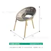 Mesa Pequeña y Silla de Balcón Silla de Mimbre Juego Combinado de Tres Piezas Silla con Respaldo Impermeable para Exteriores Mesa y Silla de Té de Ocio Patio Exterior