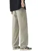 Ropa destacada para hombre / Pantalones casuales rectos holgados estilo americano de seda helada ligera de verano para hombre, pantalones holgados vintage de trabajo para hombre