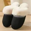 26 pantuflas de felpa con encaje para el hogar, de invierno, superventas transfronterizas, para hombre y mujer, estilo pareja, pantuflas de algodón cálidas para interior y exterior
