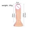Pênis artificial pequeno transparente de tamanho pequeno para noite longa, material TPE de cor, com ventosa, plug anal posterior, produtos sexuais para adultos gays