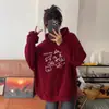 Moletom com Capuz Espesso Estilo Americano em Fleece para Mulheres, Novo Top Outono e Inverno 2025, Jaqueta Ins, Estilo Preguiçoso, Caimento Solto