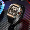 Foxbox/Lige Reloj para Hombre Joven Multifuncional Impermeable Calendario Corte Digital Reloj Fase Lunar