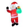 Comercio exterior transfronterizo más vendido inflable de Papá Noel LED iluminado modelo inflable de Navidad para patio accesorios de decoración navideña