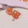 Accesorios de joyería con cuentas estéreo de oso con agujero vertical de cristal checo Joker, pendientes, pulseras y colgantes, venta al por mayor