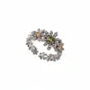 Anillo de Margarita de Zirconia de Lujo para Mujer, Diseño Único, Sensación de Alta Gama, Delicado y Suave, Anillo Abierto Versátil