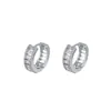 Brincos vazados com strass para homens, estilo hip-hop simples de luxo leve, brincos estilosos e únicos para mulheres, acessórios modernos e versáteis