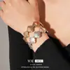 Pulseira Elástica Estampada Brilhante Transfronteiriça Europeia e Americana, Estilo Minimalista Moderno e Simples, Acessório de Mão Versátil de Nicho de Alta Qualidade