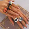 Anillos de Halloween con Diseños de Calabaza, Fantasma, Murciélago y Calavera; Anillos Únicos y Creativos con un Toque Exclusivo y de Alta Gama; Accesorios para Fiestas Europeas y Americanas