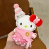 Llavero Peluche Invierno Lindo Hellokitty Original "Mantente Caliente Cuando Hace Frío" Colgante Peludo para Bolsa