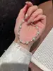Pulsera de Perlas Plateadas Rota para Mujer, Estilo de Lujo Ligero Nicho de Gama Alta, Diseño de Collar de Plata Rota, Venta al por Mayor de Joyería
