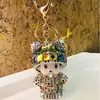 Chaveiro de Carro Criativo Fofo Coreano com Pedras de Diamante Pingente de Bolsa de Carro para Casal de Desenho Animado Feminino Venda por Atacado