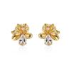 Pendientes de flores con incrustaciones de diamantes estilo retro europeo y americano para mujer, ligeros, de lujo, de alta gama, con un diseño exquisito y una textura distintiva.
