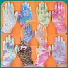 Guantes de Nylon Estampados con Palma Recubierta de PU, Guantes de PU Sumergidos Antideslizantes para Fábrica Electrónica, Guantes Estampados para Damas