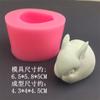 Molde de silicona para modelado de conejo blanco tridimensional 3D, hecho a mano, para pastel de azúcar, herramientas para azúcar, molde para pastel