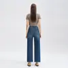 Pantalones Vaqueros Retro de Cuatro Estaciones para Mujer 2026 con Tejido Elástico en Cuatro Direcciones, Lavado de Alta Resistencia, Pantalones Rectos Adelgazantes y que Alargan la Figura