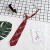 Corbata Jk para Mujer Rayas Nudo Libre Decoración de Camisa Negra Estilo Universitario Japonés Perezoso dk Chicos Accesorios Fáciles de Poner