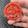 Imitação Jade Hetian Jade Branco Cigarra Dourada pingente de jade oco cinza esfumaçado rico contínuo pingente de cintura de Cigarra Dourada pingente de suéter