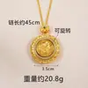 Collar de Loto Babao Vietnam Shajin Antiguo Fa Fu Colgante de Brújula de Loto Latón Simulación a Largo Plazo Sin Caer