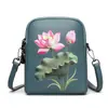 Bolso de Hombro, Estilo Étnico Retro, Bolso Casual Texturizado en Relieve, Bolso Cruzado Versátil de Estilo Chino para Mujer, para Viajar y Teléfono Móvil