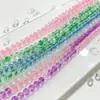 Cuentas Florales Redondas de 10 mm para Manualidades de Bisutería Productos Semi-Terminados al por Mayor Accesorios de Cuentas de Vidrio Cuentas Sueltas Vidrio Transparente de Cristal Cuentas de Vidrio Crackle